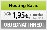 Vyberte si webhostingový program BASIC pre väčšie webové projekty len za 1,95 € [58,75 Sk] a ušetrite.