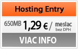 Začnite s webhostingovým programom ENTRY pre jednoduchšie webové projekty len za 1,29 € [38,86 Sk] a ušetrite.